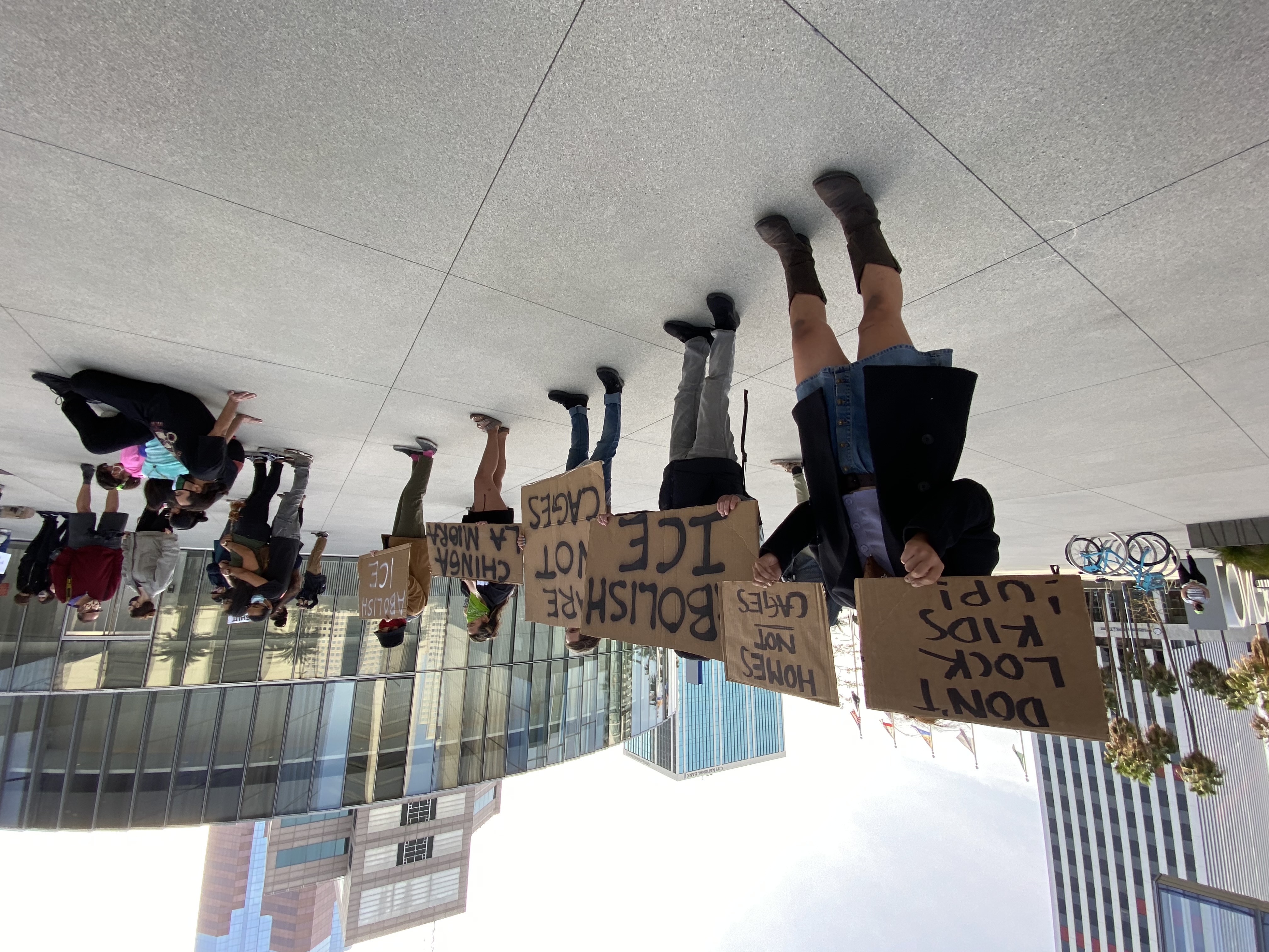 Rally At City Hall Regarding Long Beach Providing Migrant Children With ...